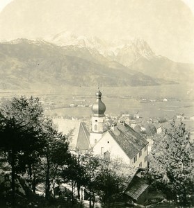 Germany Bavarian Highlands St Anton Panorama Old Stereoview Photo NPG 1900