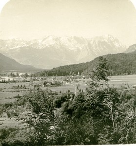 Germany Bavarian Highlands Loisachthal Panorama Old Stereoview Photo NPG 1900