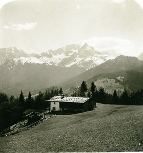 Germany Bavarian Highlands Eckbauer Zugspitze Old Stereoview Photo NPG 1900