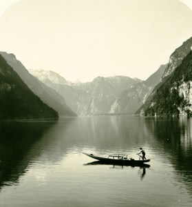 Germany Bavarian Highlands Konigsee Lake Malerwinkel Stereoview Photo NPG 1900