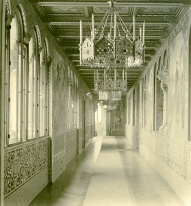 Germany Bavarian Highlands Neuschwanstein Castle Old Stereoview Photo NPG 1900