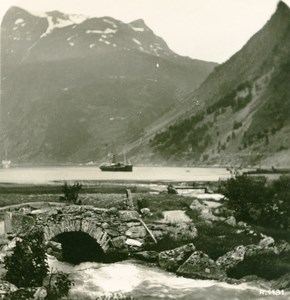 Norway Merok Panorama Old Stereoview Photo 1900