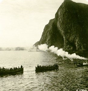 Norway Embarking at the North Cape Old Stereoview Photo 1900