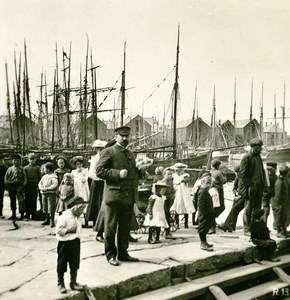 Norway Hammerfest the Harbor Old Stereoview Photo 1900