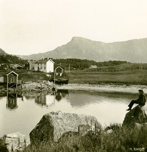 Norway near Digermulen Old Stereoview Photo 1900