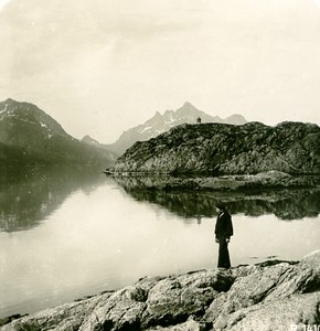Norway Lofoten Island Old Stereoview Photo 1900