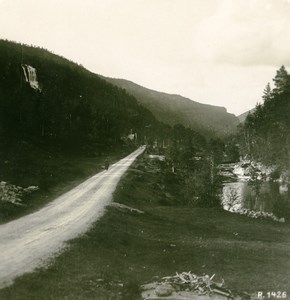 Norway Tvintevos Panorama Old Stereoview Photo 1900