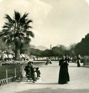 France French Riviera Nice Square Massena Old Stereoview Photo NPG 1900