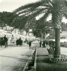 France French Riviera Nice the Ponchettes Old Stereoview Photo NPG 1900