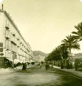 France French Riviera Nice Avenue Massena Old Stereoview Photo NPG 1900