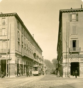 France French Riviera Nice Avenue de la Gare Old Stereoview Photo NPG 1900