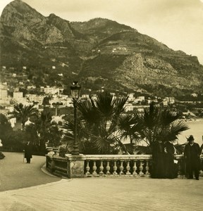 France French Riviera Monte Carlo Panorama Old Stereoview Photo NPG 1900