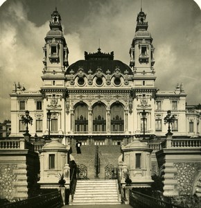 France French Riviera Monte Carlo Casino Old Stereoview Photo NPG 1900