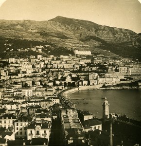 France French Riviera Monaco Panorama Old Stereoview Photo NPG 1900