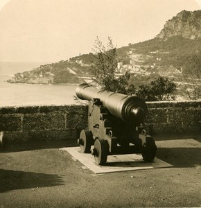 France French Riviera Monaco castle Old Stereoview Photo NPG 1900
