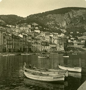 France French Riviera Villefranche Old City Old Stereoview Photo NPG 1900