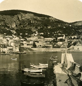 France French Riviera Villefranche Old Stereoview Photo NPG 1900