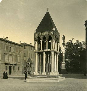 Italy Bologna Gallici Place Old Stereoview Photo NPG 1900