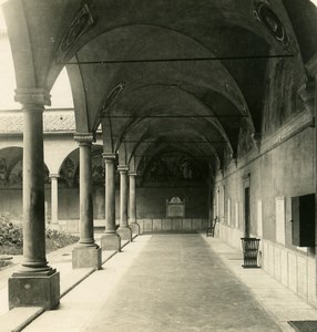 Italy Firenze Church San Marco Old Stereoview Photo NPG 1900