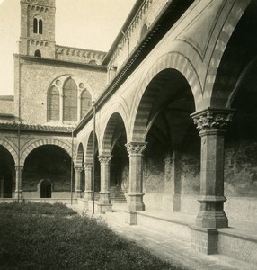 Italy Firenze Church Santa Maria Novella Old Stereoview Photo NPG 1900