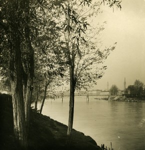 Italy Firenze Arno Panorama Old Stereoview Photo NPG 1900