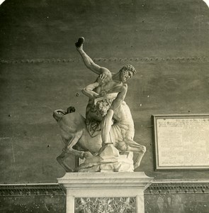 Italy Firenze Heracles & Nessus Old Stereoview Photo NPG 1900