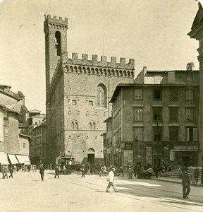 Italy Firenze Palazzo Bargello Old Stereoview Photo NPG 1900