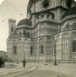 Italy Firenze Cathedral Old Stereoview Photo NPG 1900