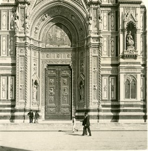 Italy Firenze Cathedral Old Stereoview Photo NPG 1900