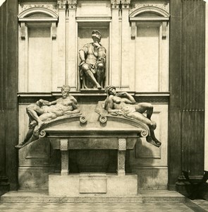 Italy Firenze Mausoleum Medicis Old Stereoview Photo NPG 1900