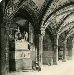 Italy Firenze Church Santa Maria Novella Old Stereoview Photo NPG 1900