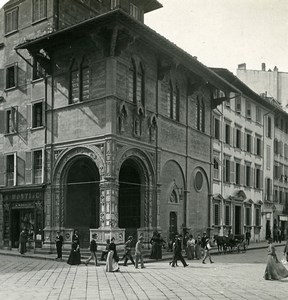 Italy Firenze Loggia Bighallo Old Stereoview Photo NPG 1900