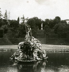 Italy Firenze Gardens Boboli Old Stereoview Photo NPG 1900