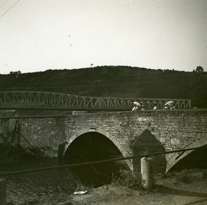 Belgium Anseremme Bridge Old Amateur Stereoview Photo Possemiers 1900