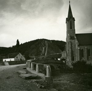 Belgium Jemelle Church Old Amateur Stereoview Photo Possemiers 1900