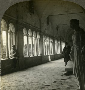 Italy Rome Cloister Saint Paul Outside the Walls Stereoview Photo Kelley 1900