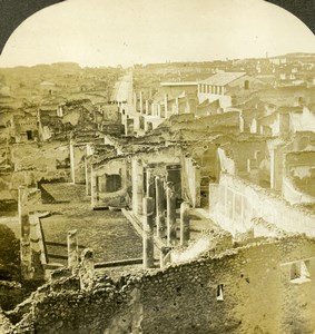 Italy Pompeii Pompei Panorama Old Stereoview Photo Kelley 1900