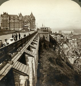 Canada Quebec Chateau Frontenac Old Stereoview Photo Underwood 1903