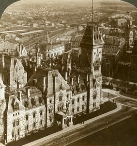 Canada Ontario Ottawa Parliament Building Old Stereoview Photo Underwood 1904