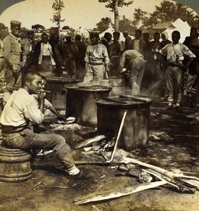 China Port Arthur Russian Japanese War Cooks Old Stereoview Photo Underwood 1904