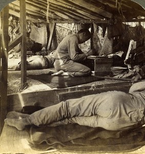 China Port Arthur Russian Japanese War Camp Old Stereoview Photo Underwood 1904