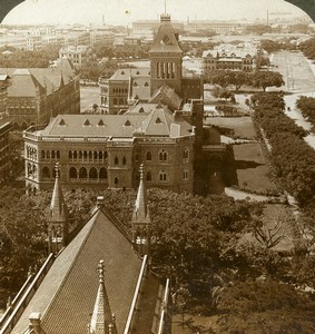 India Mumbai Bombay University Old Stereoview Photo Underwood 1903