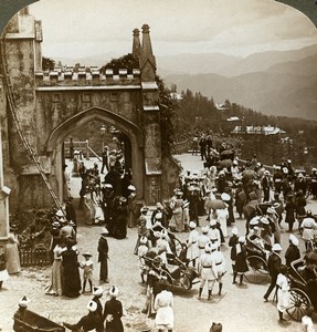 India Himalaya Shimla Simla Christ Church Old Stereoview Photo Underwood 1903