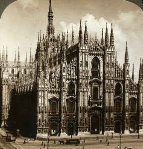 Italy Milano Milan Cathedral Old Stereoview Photo Underwood 1900