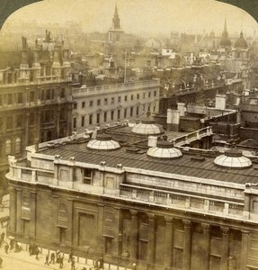 United Kingdom London Bank of England Old Stereoview Photo Underwood 1907