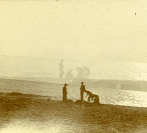 France French Riviera Double Exposure Old Amateur Stereoview Photo Pourtoy 1900