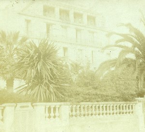 France French Riviera around Nice Mansion Amateur Stereoview Photo Pourtoy 1900