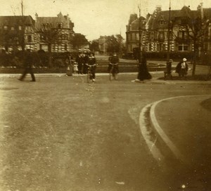 France French Riviera Street Scene Old Amateur Stereoview Photo Pourtoy 1900