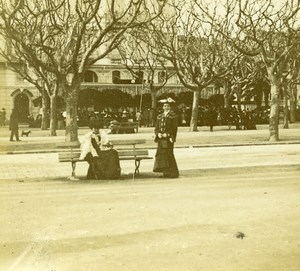 France French Riviera around Nice Old Amateur Stereoview Photo Pourtoy 1900