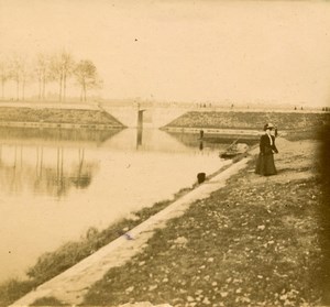 France French Riviera around Nice Old Amateur Stereoview Photo Pourtoy 1900